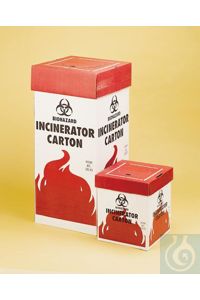 Bel-Art Cardboard Biohazard Incinerator Cartons; 12 x 12 x 27 in., Floor...